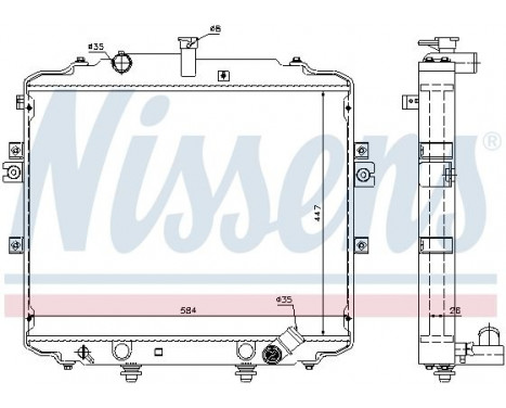 Radiator, engine cooling 66996 Nissens, Image 2