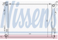 Radiator, engine cooling 66998 Nissens