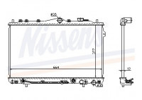 Radiator, engine cooling 67012 Nissens