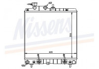 Radiator, engine cooling 67016A Nissens
