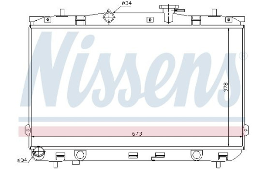 Radiator, engine cooling 67024 Nissens