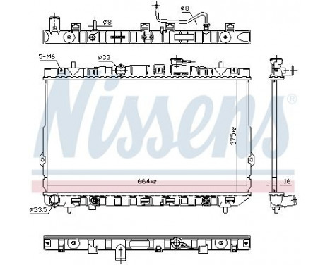 Radiator, engine cooling 67025 Nissens, Image 2