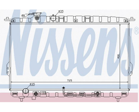 Radiator, engine cooling 67028 Nissens