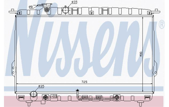 Radiator, engine cooling 67028 Nissens
