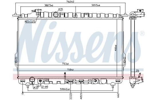 Radiator, engine cooling 67028 Nissens, Image 6