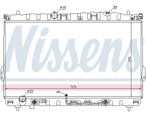 Radiator, engine cooling 67033 Nissens