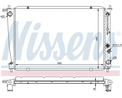 Radiator, engine cooling 670381 Nissens, Image 2