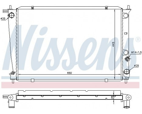 Radiator, engine cooling 67039 Nissens, Image 2