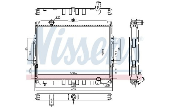 Radiator, engine cooling 67046 Nissens
