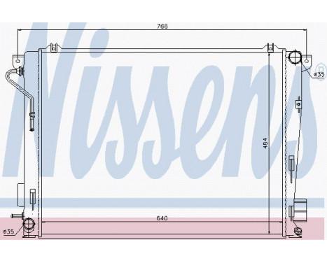 Radiator, engine cooling 67069 Nissens