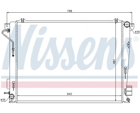 Radiator, engine cooling 67069 Nissens, Image 2
