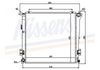 Radiator, engine cooling 67077 Nissens