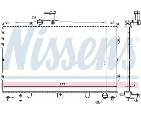 Radiator, engine cooling 67095 Nissens