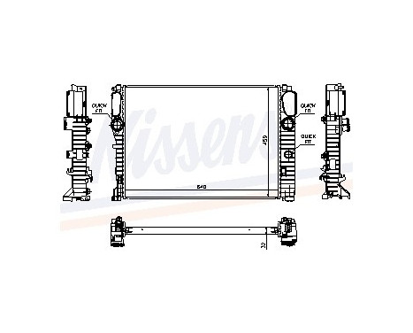 Radiator, engine cooling 67102A Nissens