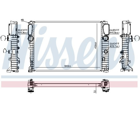 Radiator, engine cooling 67102A Nissens, Image 2