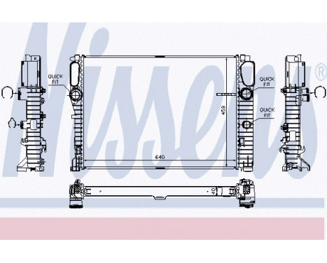 Radiator, engine cooling 67105 Nissens