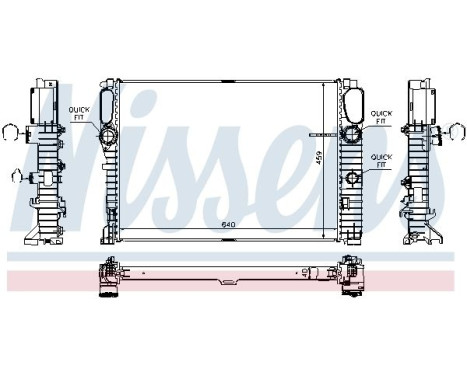 Radiator, engine cooling 67105 Nissens, Image 2