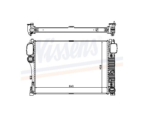 Radiator, engine cooling 67107A Nissens