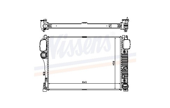 Radiator, engine cooling 67107A Nissens