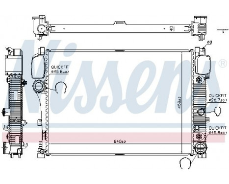 Radiator, engine cooling 67107A Nissens, Image 2