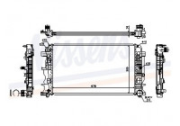 Radiator, engine cooling 67156A Nissens