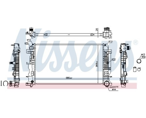 Radiator, engine cooling 67156A Nissens, Image 6