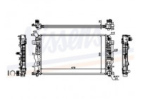 Radiator, engine cooling 67157A Nissens