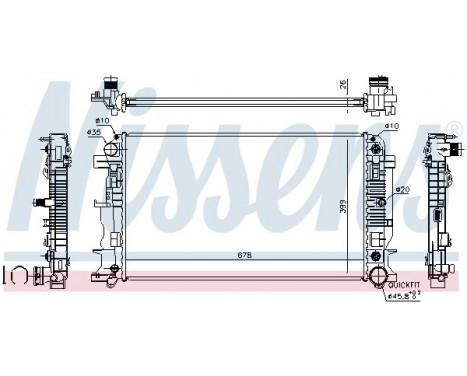 Radiator, engine cooling 67157A Nissens, Image 2