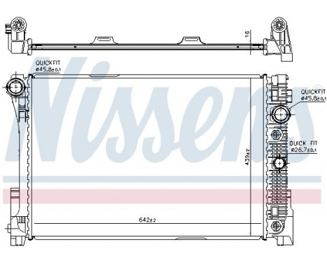 Radiator, engine cooling 67161 Nissens, Image 2