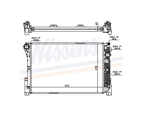 Radiator, engine cooling 67163 Nissens