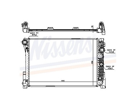 Radiator, engine cooling 67164 Nissens