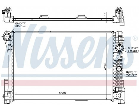 Radiator, engine cooling 67164 Nissens, Image 2