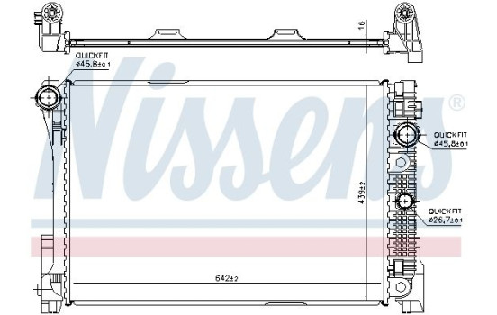 Radiator, engine cooling 67164 Nissens, Image 2