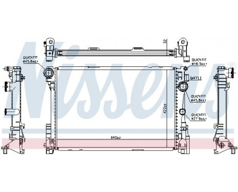 Radiator, engine cooling 67167 Nissens