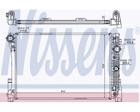 Radiator, engine cooling 67168 Nissens