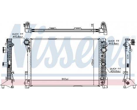 Radiator, engine cooling 67168 Nissens, Image 2