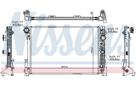 Radiator, engine cooling 67168 Nissens, Image 2