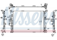 Radiator, engine cooling 67185 Nissens