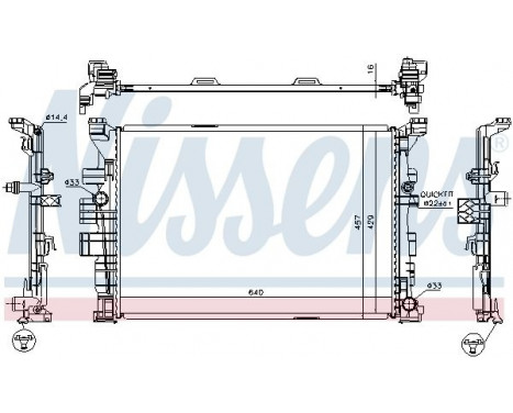 Radiator, engine cooling 67185 Nissens
