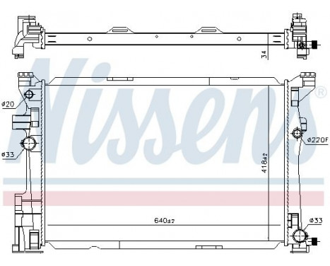 Radiator, engine cooling 67187 Nissens