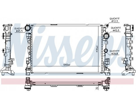 Radiator, engine cooling 67190 Nissens