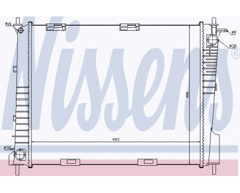 Radiator, engine cooling 67284 Nissens