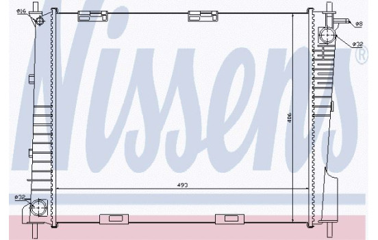 Radiator, engine cooling 67284 Nissens