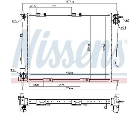 Radiator, engine cooling 67284 Nissens, Image 2