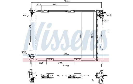 Radiator, engine cooling 67284 Nissens, Image 2