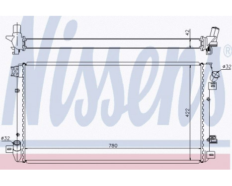 Radiator, engine cooling 67287 Nissens