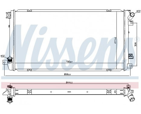 Radiator, engine cooling 67287 Nissens, Image 2