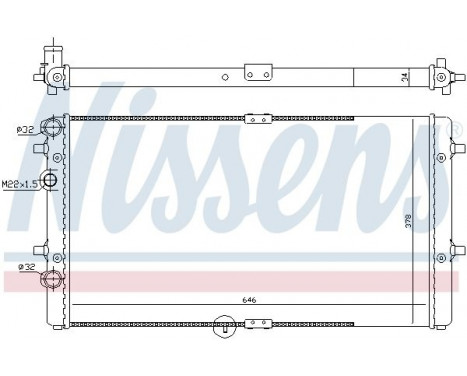 Radiator, engine cooling 67301 Nissens