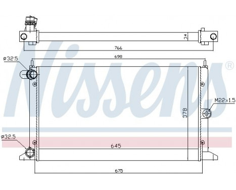 Radiator, engine cooling 67304 Nissens, Image 5