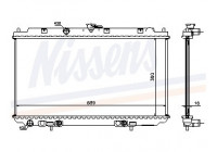 Radiator, engine cooling 67345A Nissens